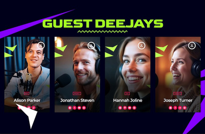 pro radio plus templates guest deejays carousel