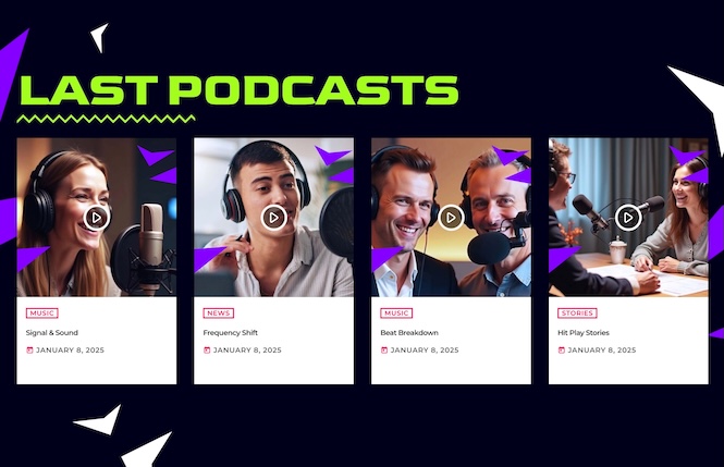 podcast series section on demand content for radio websites