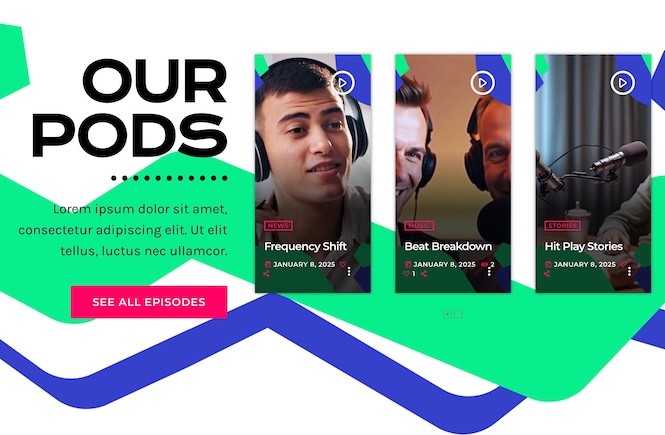 pro radio plus podcasts carousel template