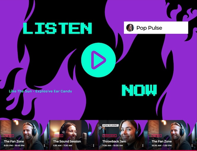 pro radio plus templates 11 bold header shows and player