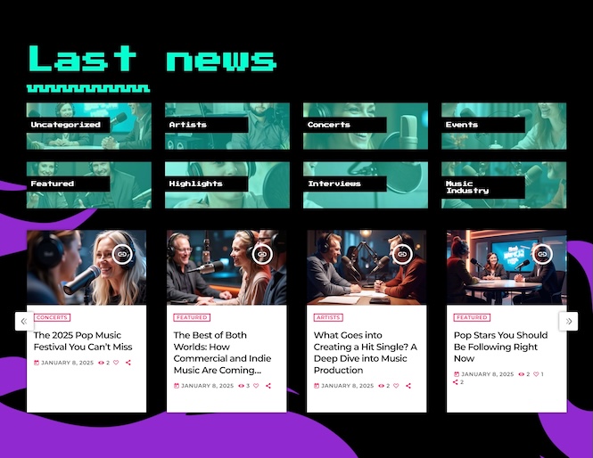 latest news layout for radio stations