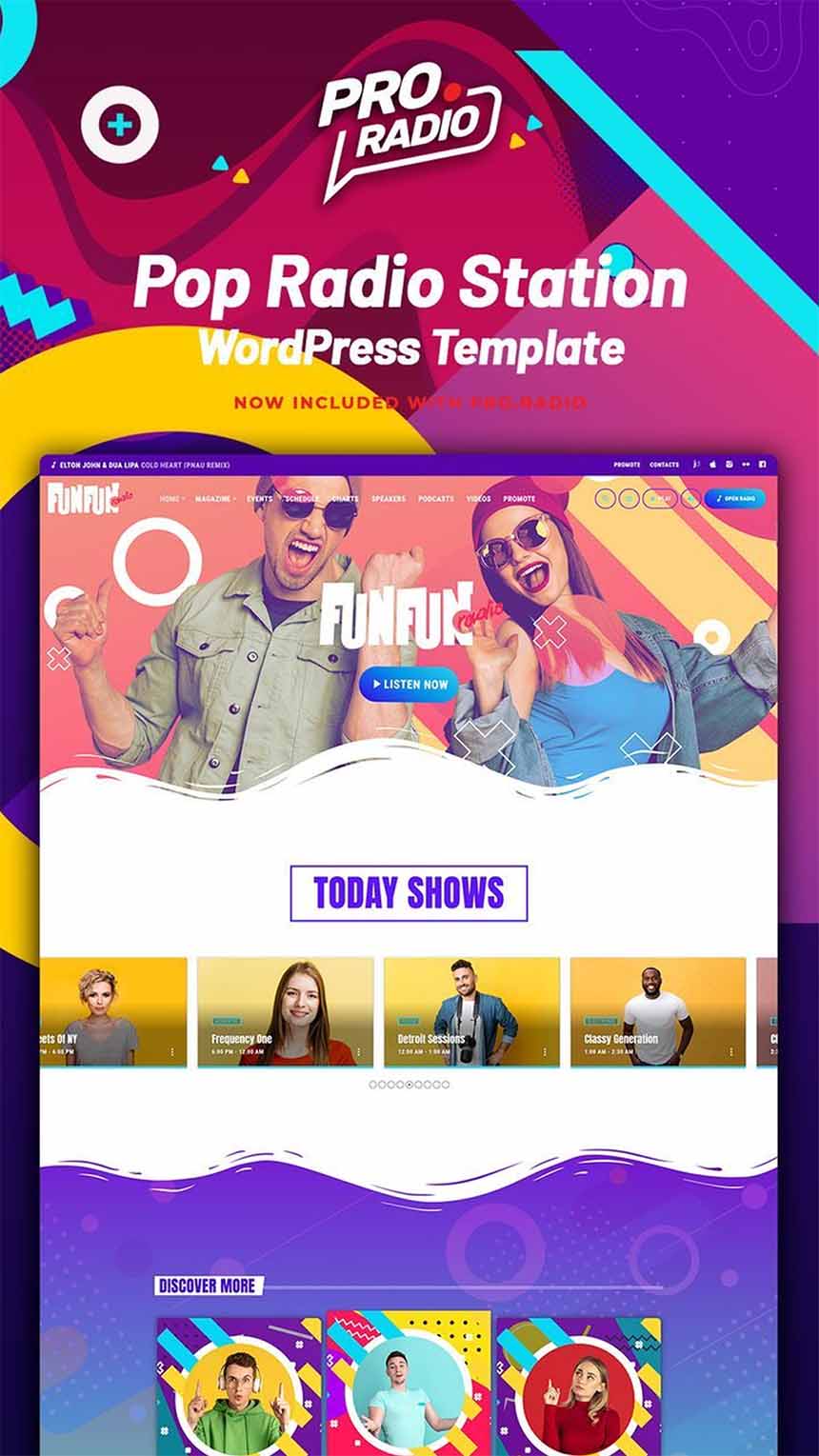 pop radio station template demo