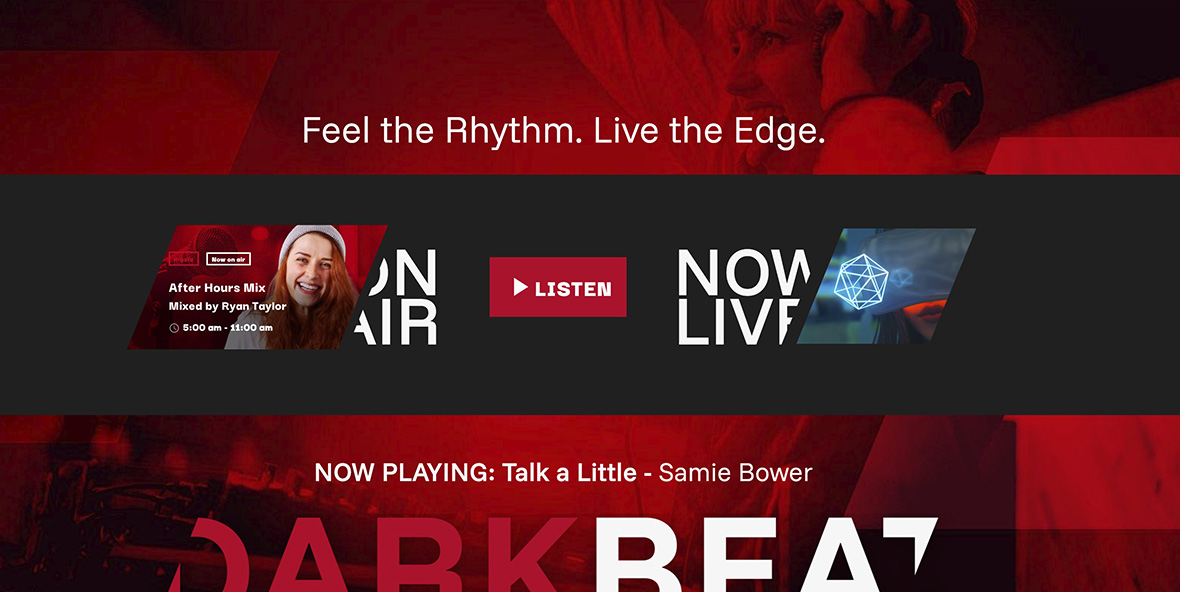 Radio website that looks alive
