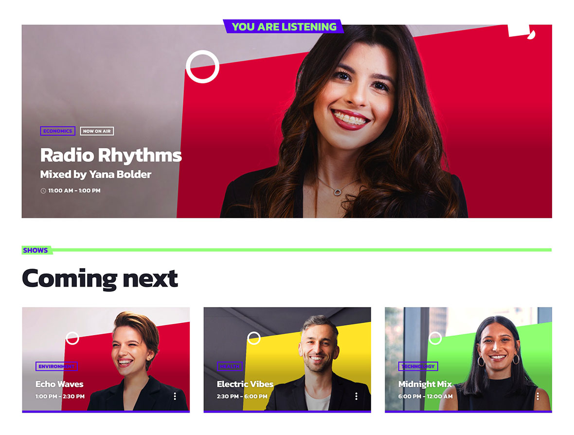 Starting radio schedule