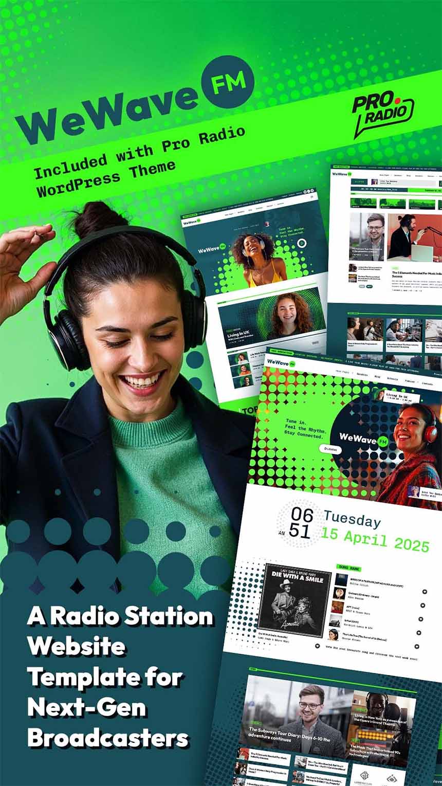 wewave fm radio website template