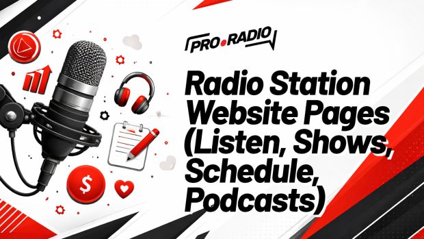 Radio Station Website Pages (Listen, Shows, Schedule, Podcasts)