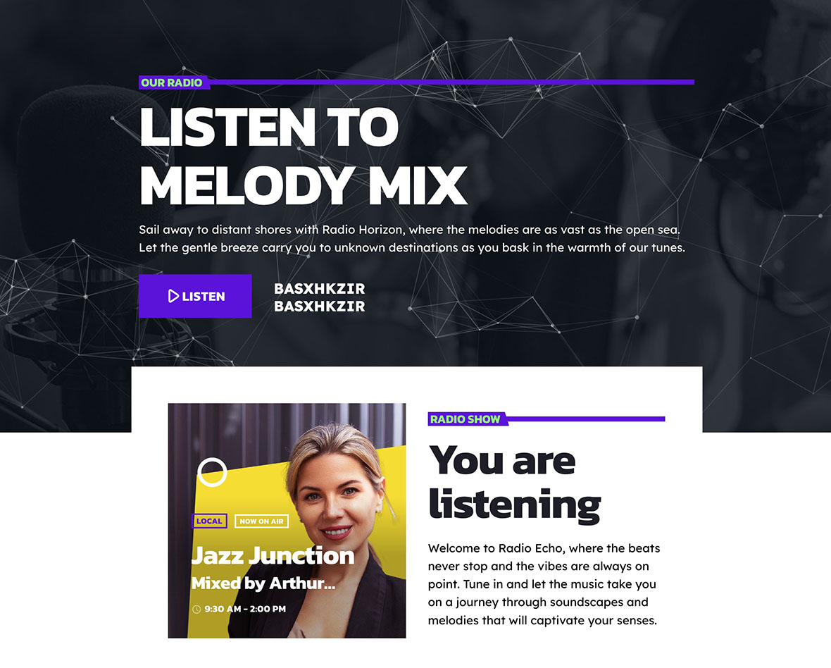 Core pages and navigation