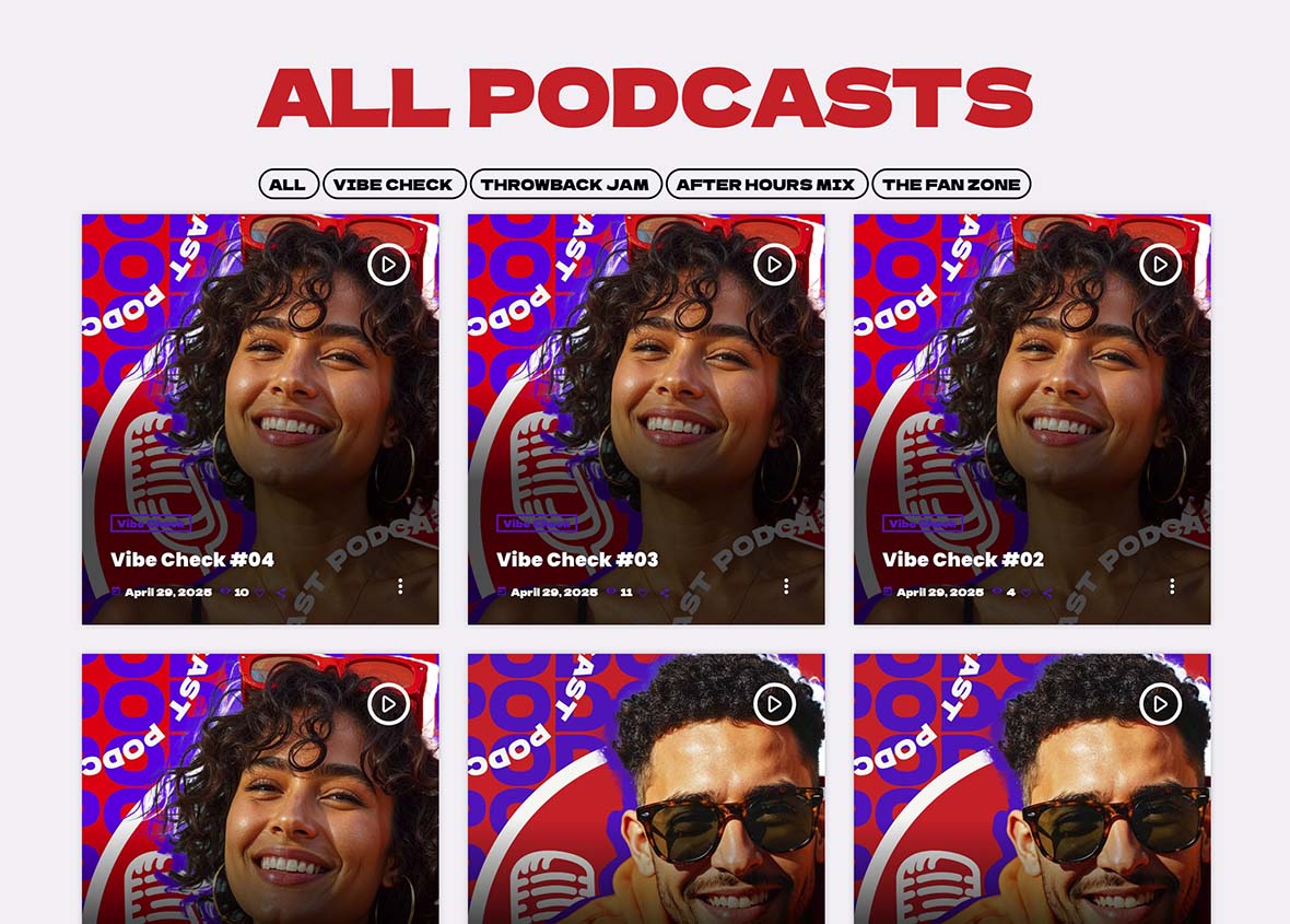 Podcast page recommended radio pages