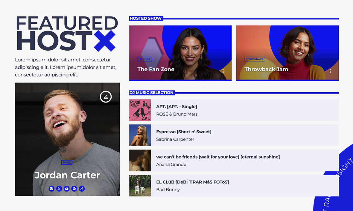 Show-led radio station 