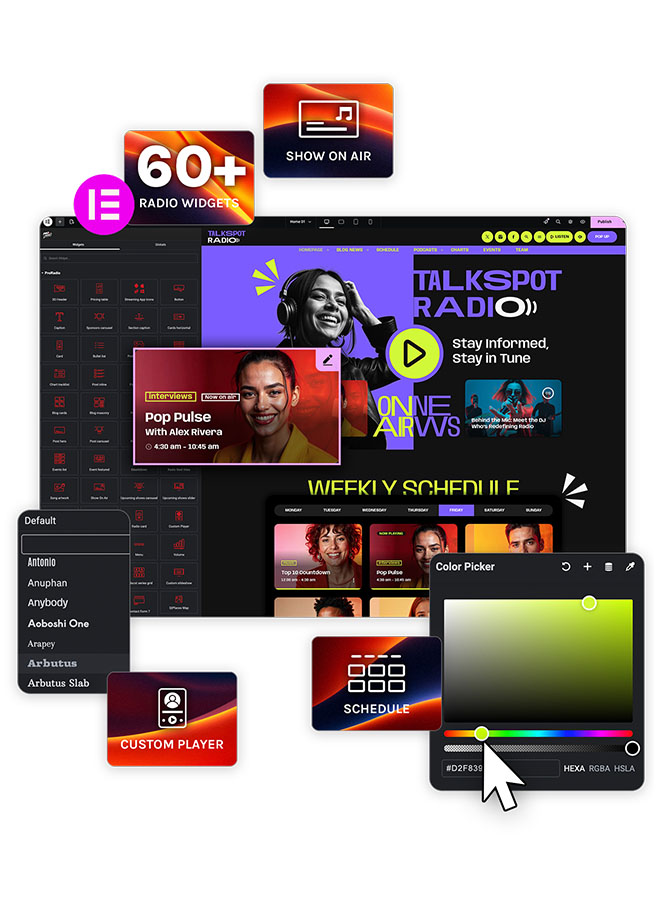 Radio widgets for Elementor